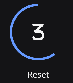 Progressbutton displaying the remaining seconds and a declining progress ring.