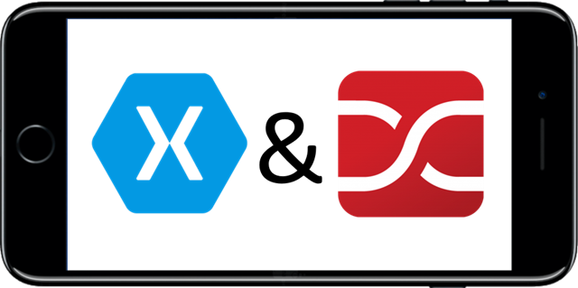 Icons of Xamarin & Automapper in a mobile phone