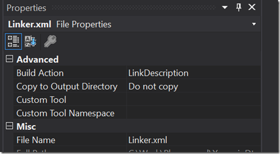 Showing Visual Studio Properties Pane