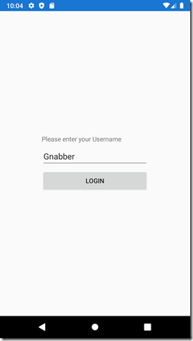 Image showing the login view